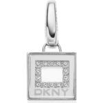 Reduzierte Silberne DKNY Charms aus Stahl mit Zirkonia für Damen 