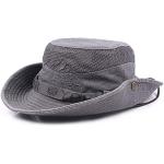 Reduzierte Graue Bestickte Elegante Rollhüte aus Baumwolle 59 für Herren Größe XL für den für den Sommer 