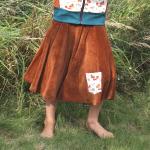 Bio Nachhaltige Kindertellerröcke mit Fuchs-Motiv aus Baumwolle Größe 110 