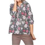 Cheer Blusenshirt floral bedrucktes Damen Sommer T-Shirt mit V-Ausschnitt Mehrfarbig, Größe:34