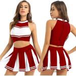 Rote Cheerleader-Kostüme für Damen 
