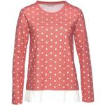 Cheer Sweater gepunkteter Pullover für Frauen Sweatshirt mit Lagenoptik Rosa, Größe:48
