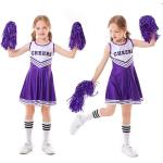 Lila Cheerleader-Kostüme für Kinder 