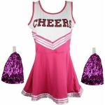 Pinke Cheerleader-Kostüme für Damen 