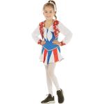 Buttinette Mini Cheerleader-Kostüme mit Pailletten für Kinder Größe 128 