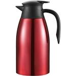 Cheffinger - 2L Edelstahl Thermoskanne Isolierkanne Thermosflasche Kaffeekanne Doppelwandig Rot