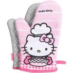 Pinke Hello Kitty Ofenhandschuhe & Kochhandschuhe aus Baumwolle 2-teilig 