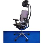 Schwarze Moderne Ergonomische Bürostühle & orthopädische Bürostühle  aus Leder mit Armlehne 