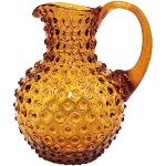 CHEHOMA - Eleganter bernsteinfarbener Hobnail-Krug - 2-Liter-Glaskrug für stilvolle Wohnkultur