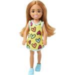 Chelsea Doll Heart-Print Dress With Brunette Hair & Brown Eyes 15cm