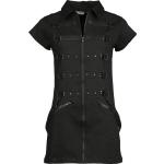 Schwarze Gothic Mini Minikleider & kurze Kleider mit Reißverschluss für Damen Größe XS 