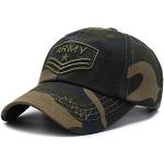 Beige Bestickte Army-Caps aus Baumwolle für Herren Größe XXL für den für den Sommer 