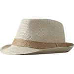 Beige Sportliche Panamahüte aus Stroh 58 für Herren Größe XL für den für den Sommer 