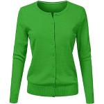 Grüne Unifarbene Elegante Mini Schulterfreie Damencardigans mit Leopard-Motiv mit Reißverschluss Größe 3 XL für Partys für den für den Herbst 