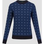 Reduzierte Dunkelblaue Unifarbene Elegante Chervo Kaschmir-Pullover aus Wolle für Damen Größe M 