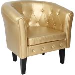 Goldene Miadomodo Lounge Sessel aus Holz 