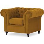 Gelbe Chesterfield Sessel aus Textil Breite 50-100cm, Höhe 100-150cm 