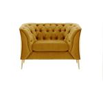 Gelbe Moderne Mercer41 Chesterfield Sessel aus Textil Breite 50-100cm, Höhe 100-150cm 