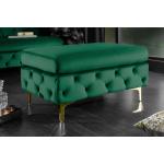 Reduzierte Smaragdgrüne Gesteppte Moderne Riess Ambiente Sitzhocker aus Stoff gepolstert Breite 50-100cm, Höhe 0-50cm, Tiefe 50-100cm 