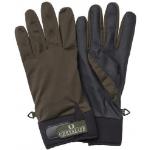Braune Gefütterte Handschuhe mit Klettverschluss für Herren für den für den Winter 