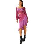 Chi Chi London Damen Langärmeliges Oberteil aus Satin mit Cut-Out-Details Bluse, violett, 38
