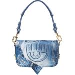Reduzierte Blaue Chiara Ferragni Damenschultertaschen & Damenshoulderbags mit Riemchen mit Innentaschen 