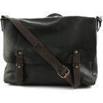 Schwarze Chiarugi Messenger Bags & Kuriertaschen aus Leder mit Laptopfach 