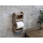 Weiße Shabby Chic Chic Antique Toilettenpapierhalter & WC Rollenhalter  aus Holz 