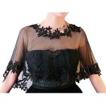 Reduzierte Schwarze Elegante Spitzenkleider mit Ornament-Motiv aus Tüll für Damen Einheitsgröße für den für den Sommer 