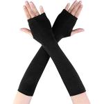 Schwarze Fingerlose Handschuhe & Halbfinger-Handschuhe für Damen Einheitsgröße für den für den Winter 