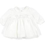Elfenbeinfarbene Unifarbene 3/4-ärmelige Chicco Kinderkleider aus Baumwolle für Babys 
