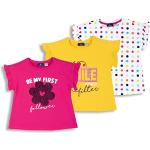 Gelbe Kurzärmelige Chicco Pailletten Shirts für Kinder mit Knopf maschinenwaschbar für Mädchen für den für den Frühling 