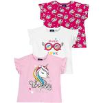 Rosa Kurzärmelige Chicco Pailletten Shirts für Kinder mit Knopf maschinenwaschbar für Mädchen für den für den Frühling 
