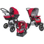 chicco Travel-System Trio Activ3 mit KIT-Car Red Berry