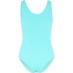 Blaue Badeanzüge mit hohem Beinausschnitt Gesmokte für Damen Größe XS für den für den Sommer 