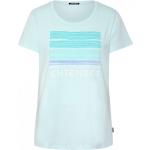 Hellblaue Kurzärmelige Chiemsee Bio T-Shirts aus Jersey für Damen Größe XS 