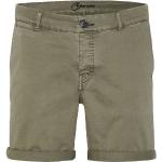 Olivgrüne Unifarbene Chiemsee Chino-Shorts mit Knopf für Herren 