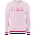 Pinke Color Blocking Chiemsee Bio Rundhals-Ausschnitt Damensweatshirts mit Knopf Größe S 