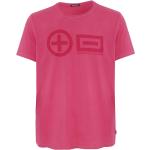 Pinke Unifarbene Kurzärmelige Chiemsee Rundhals-Ausschnitt T-Shirts für Herren Größe S 
