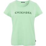 Hellgrüne Sportliche Kurzärmelige Chiemsee T-Shirts mit Knopf aus Baumwolle für Damen Größe L 