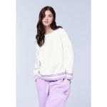 Reduzierte Weiße Melierte Chiemsee Rundhals-Ausschnitt Damensweatshirts aus Baumwolle Größe XL 
