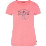 Pinke Casual Kurzärmelige Chiemsee Bio T-Shirts aus Denim für Damen Größe L für den für den Sommer 