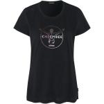 Schwarze Casual Kurzärmelige Chiemsee Bio T-Shirts aus Baumwolle für Damen Größe S für den für den Sommer 