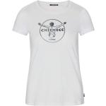 Weiße Casual Kurzärmelige Chiemsee Bio T-Shirts aus Baumwolle für Damen Größe S für den für den Sommer 