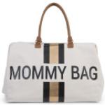Childhome Mommy Bag Off White Stripes / Black Gold