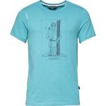 Hellblaue Chillaz Bio T-Shirts mit Kaffee-Motiv für Herren Größe XS 