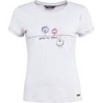 Weiße Kurzärmelige Chillaz Vegane Bio T-Shirts ohne Verschluss für Damen Größe XS für den für den Sommer 