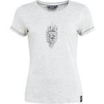 Graue Melierte Kurzärmelige Chillaz Bio T-Shirts mit Istanbul-Motiv für Damen Größe S für den für den Sommer 