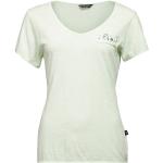 Reduzierte Weiße Langärmelige Chillaz V-Ausschnitt T-Shirts für Damen Größe XXS 