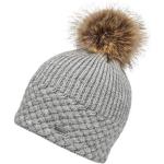 chillouts Bommelmütze Apple Hat, Abnehmbarer Fellimitat-Bommel, Fleece-Futter, grau, grau